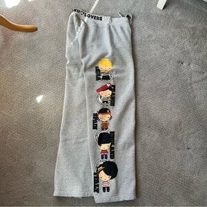 RARE Vintage Y2K Harajuku Lovers Lamb Gwen Stefani Wideleg Sweatpants